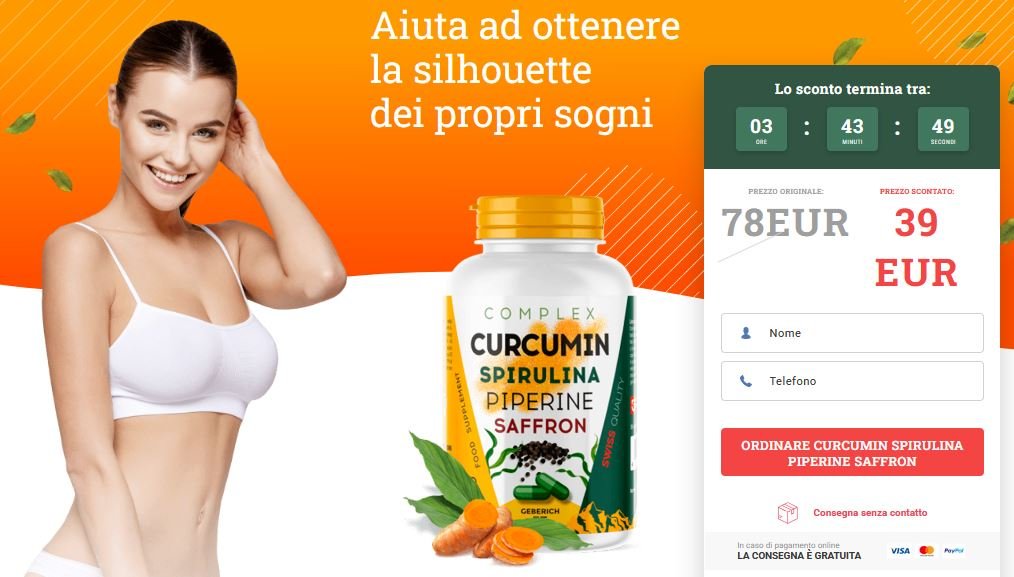 Curcumin Spirulina Piperine Capsules