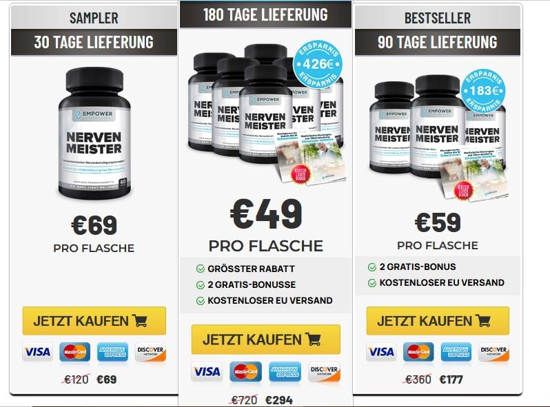NervenMeister Kapseln Prix