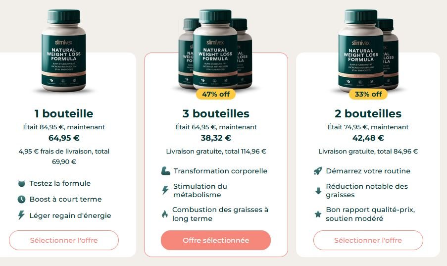Slimivex Prix